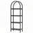 4-Tier Industrial Black Arched Open Bookshelf