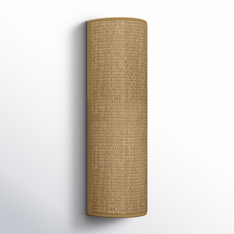 Everie LED Flush Mounted Sconce, Grasscloth