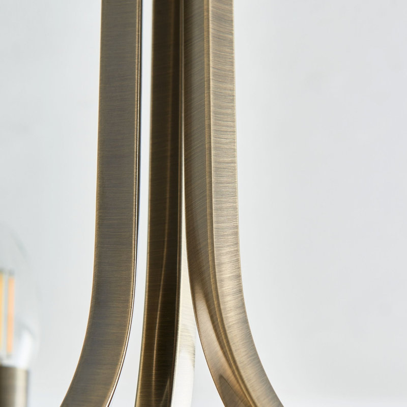 Semi Flush Mount, Antique Brass, 300cm H x 410cm W x 410cm D, 3 Lights