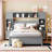 Ethil 4 Drawers Bookcase Platform Bed-1035593825-1047717054
