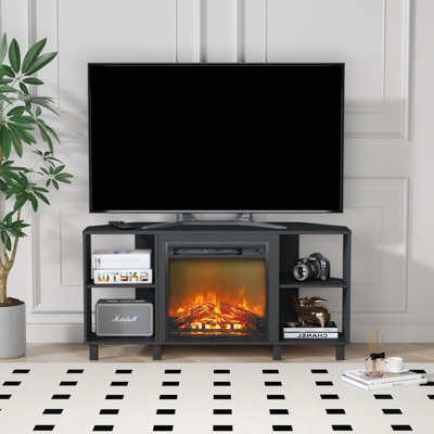 46.5" Fireplace TV Stand with 17.6" Electric Fireplace, Fits TVs up to 55"