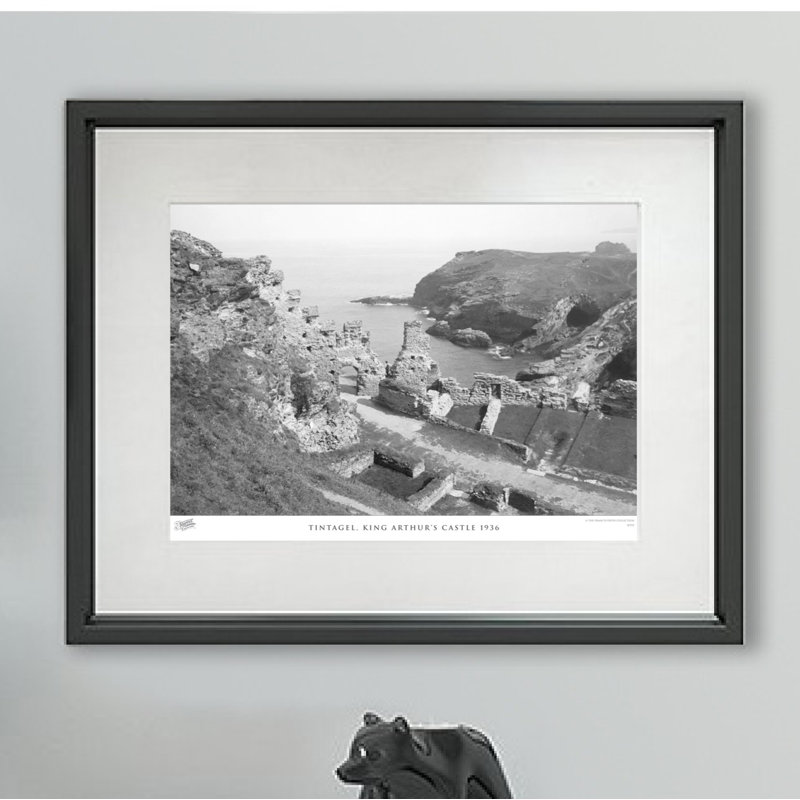 Tintagel, King Arthur's Castle 1936 by Francis Frith - Single Picture Frame Print, 45cm H x 60cm W x 2.3cm D