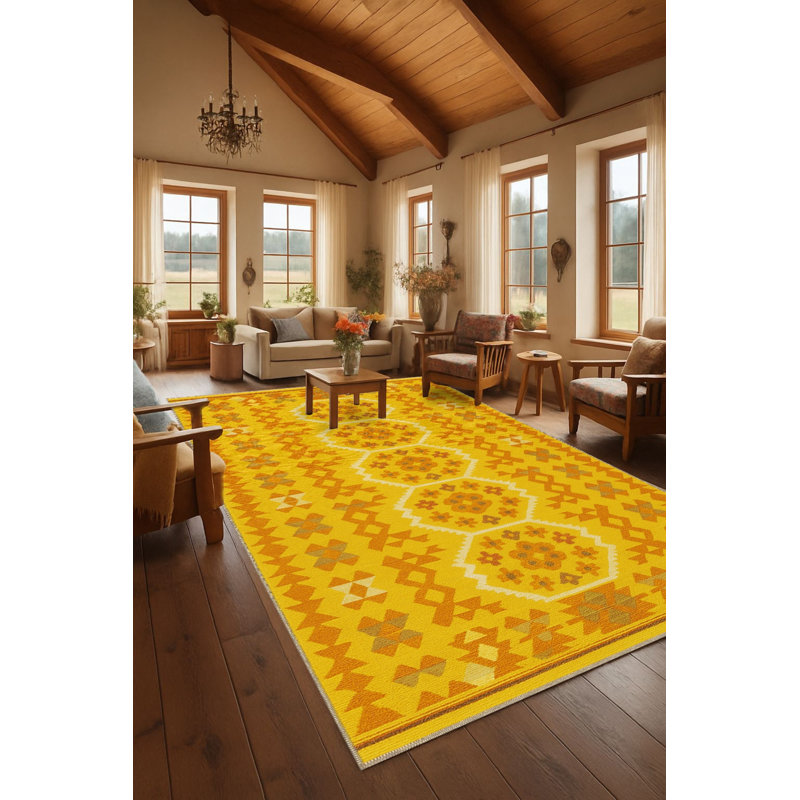 Tapis gris tissé traditionnel Mosso, 2' x 2'11"