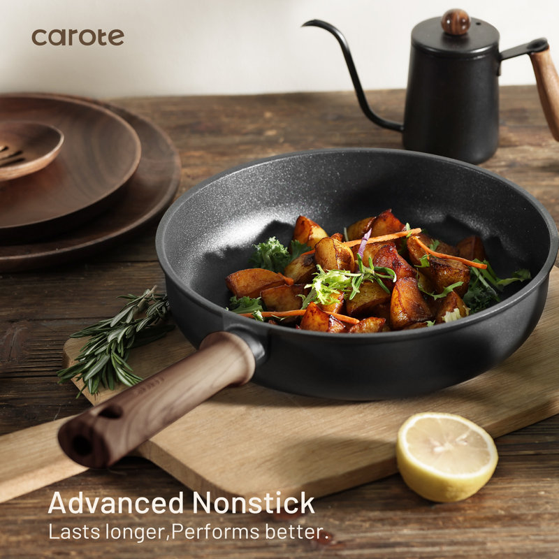 Ensemble de casseroles et de poêles noires antiadhésives 15 pièces CAROTE