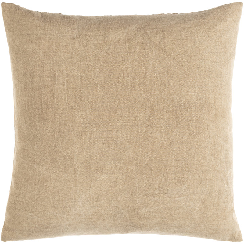 Housse et insert de coussin 100% coton Dustyn, 20 po x 20 po, Bourre en polyester, Blé