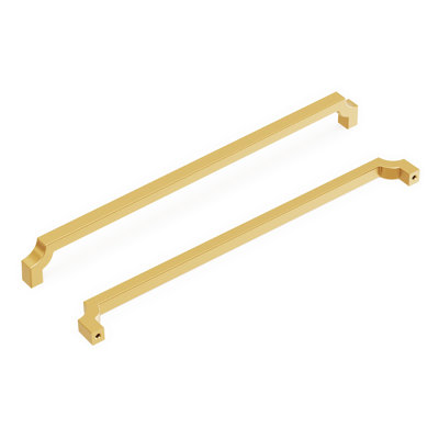 Monarch Collection Appliance Pull - 18" Center to Center Cabinet Pull Brushed Golden Brass - Transitional Hardware for Drawers & Cabinets