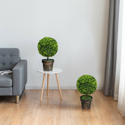 22'' Faux Boxwood Topiary in Planter