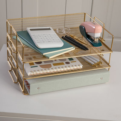 Classeur à lettres et rangement à 3 niveaux Martha Stewart Ryder