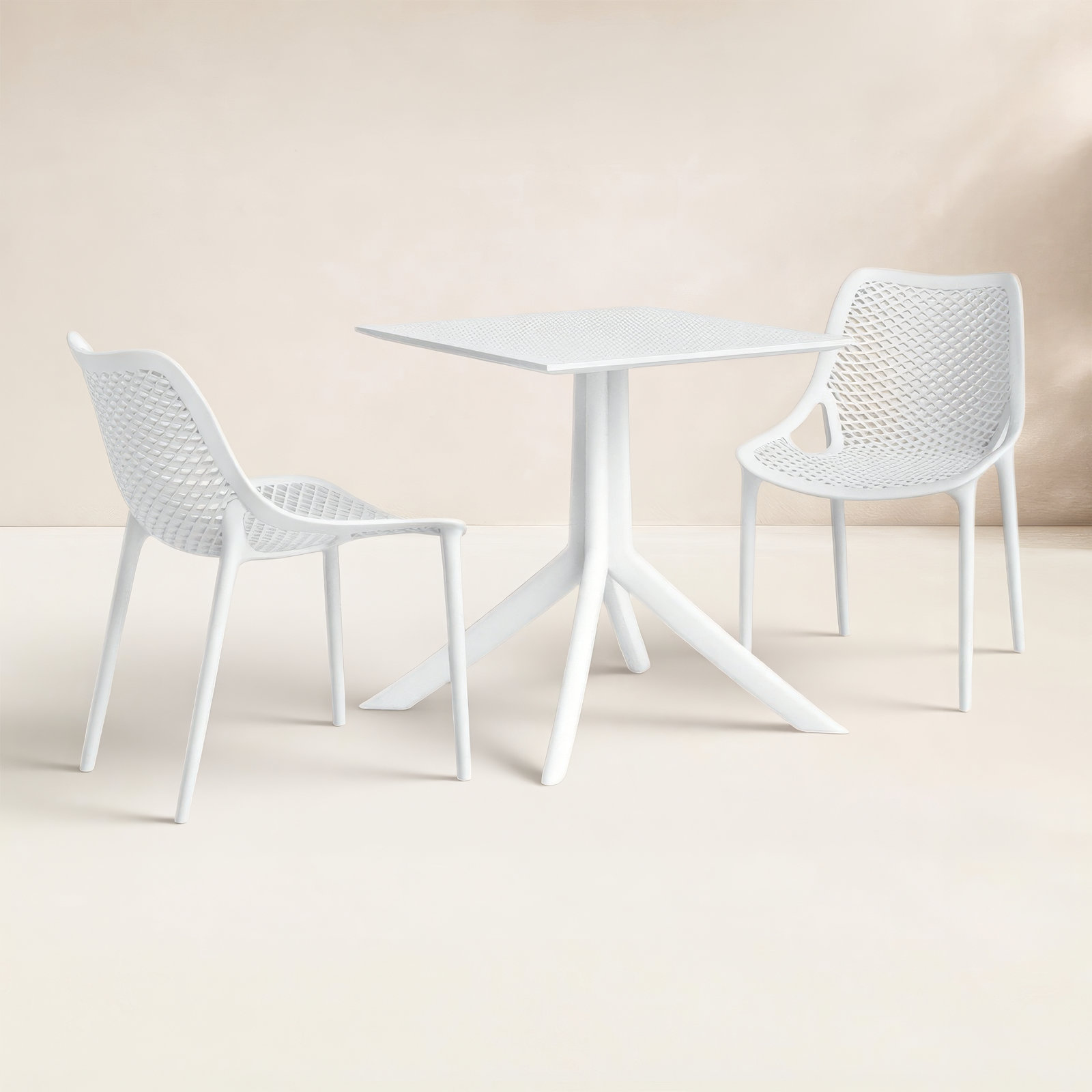 Asherton 24" Patio Bistro Set, White