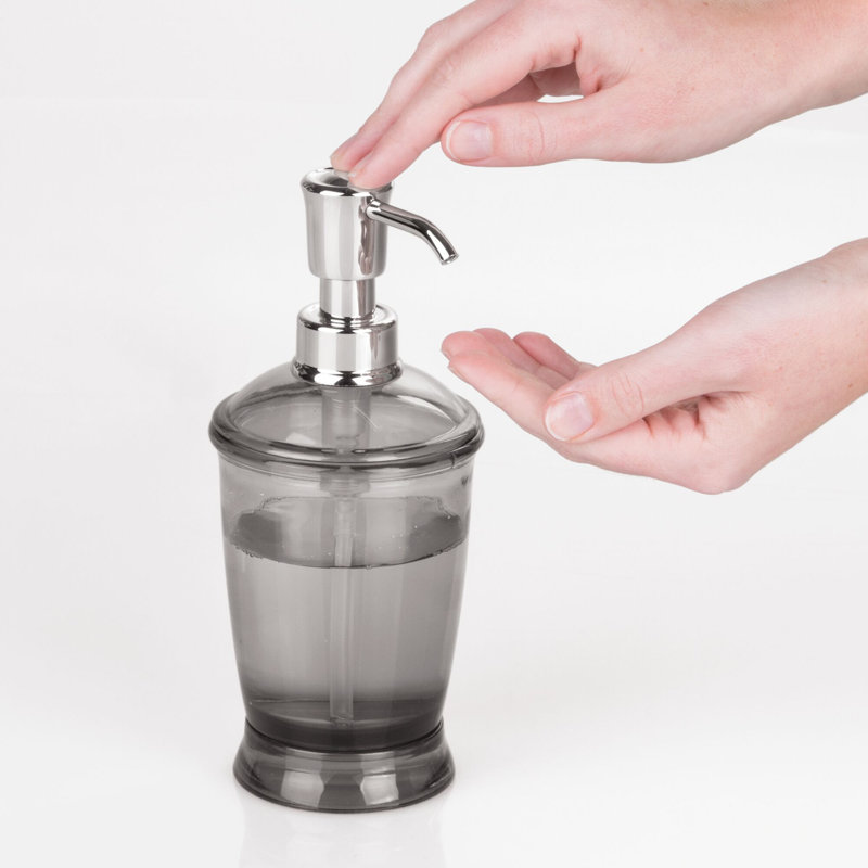 Franklin Soap Dispenser, Smoke/Chrome