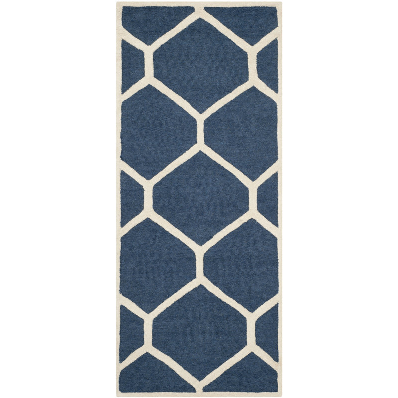 Cambridge Hand Tufted Wool Geometric Rug, Runner 2'6" x 6'