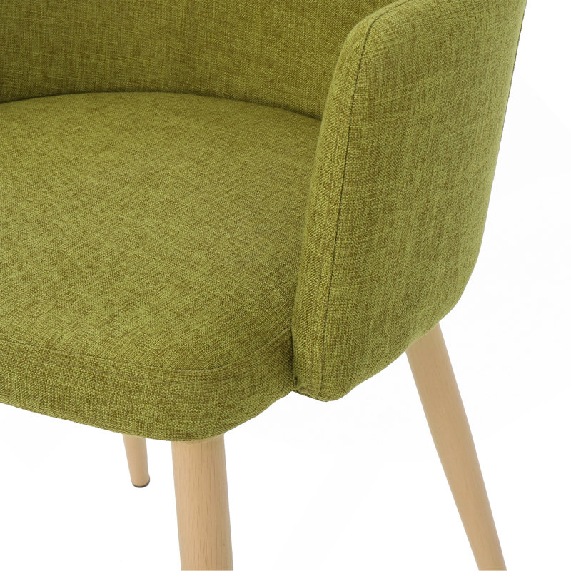 Chaise de salle à manger à soutien profilé avec tissu de haute qualité et structure en fer durable, parfaite pour les intérieurs modernes et peu encombrants.