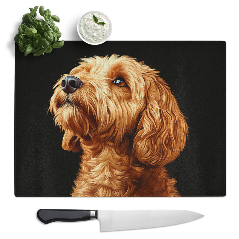 Cockapoo Dog Vol.5  Glass Chopping Board