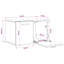  Wall Cabinet Hanging Storage Cabinet Wall Cupboard Engineered Wood