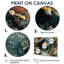 Aquarium, poissons et Amphibiens au-dessus d'un corail III - art mural corail-723548595-723548596-723548588