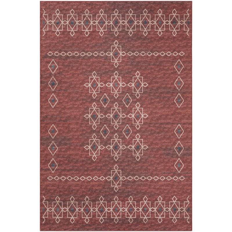 Anberlynn Chenille Washable Southwestern Rug, Rectangle 5' x 7'6"