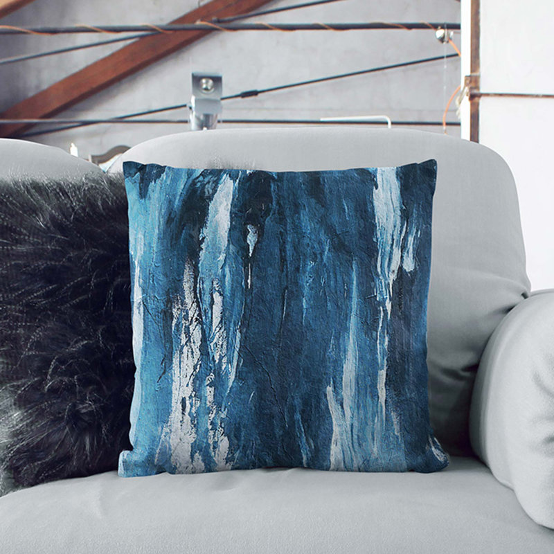 Abstract Square Cushion, 40 x 40 cm, White