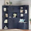 Armoire de vestibule multifonctionnelle gauche-droite (peut être utilisée séparément) avec rangement et 4 crochets, armoire de rangement / arbre d'entrée 2 en 1 pour le salon, la cuisine et le couloir-260490418