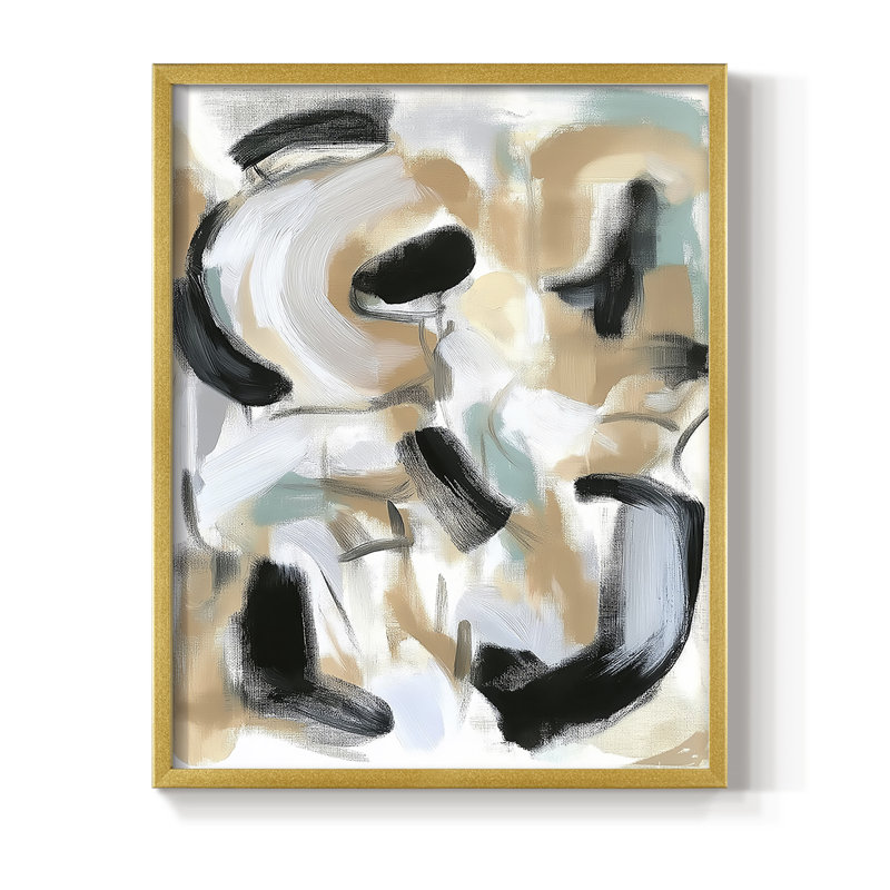 ABSTRACT Series DCCXCIV, reproduction encadrée - bois massif, H 21 po x l 17 po, Doré