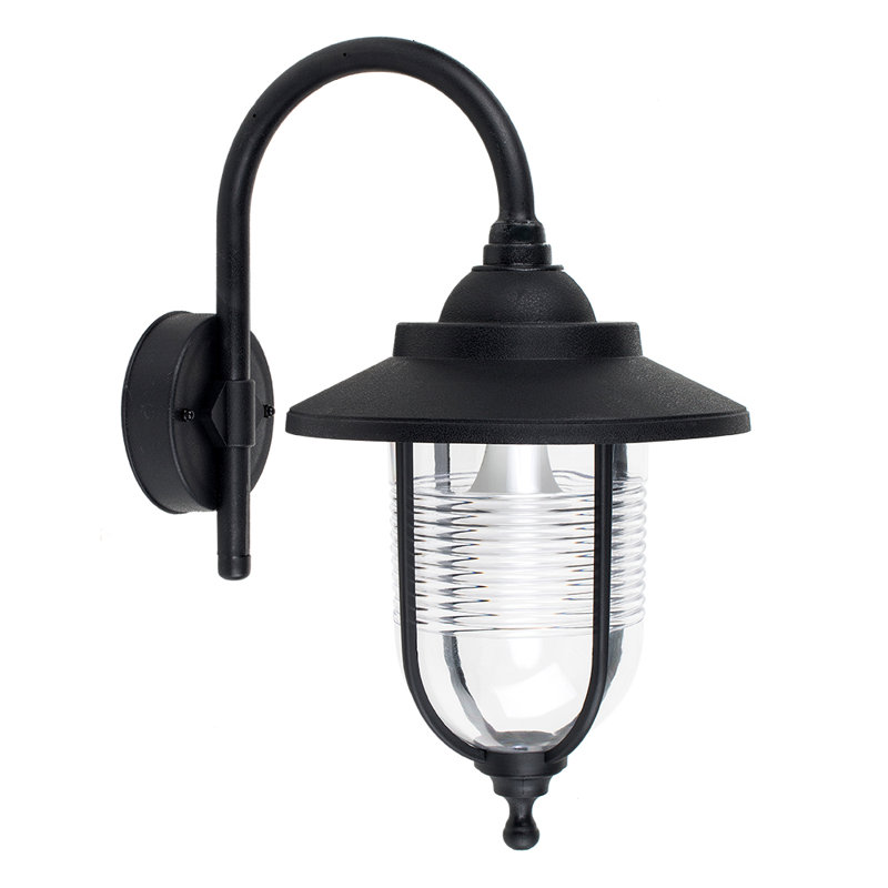 Springvale Black/Transparent Outdoor Wall Lantern