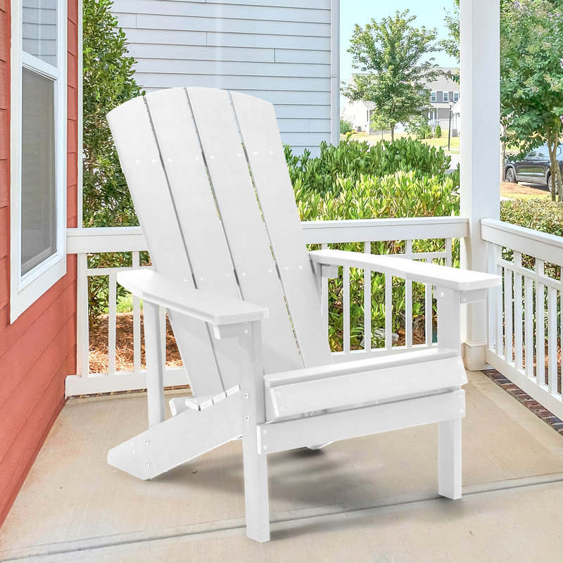 Shandel Weather Resistant HIPS Adirondack Chair, Cream