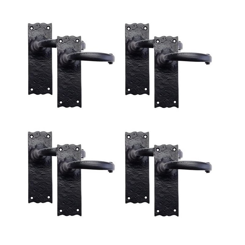 Golden Grace 4 Pairs Antique Plain Design Door Handle