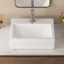 Turner 430mm x 310mm Rectangular Wall Hung Bathroom Sink Basin with Overflow