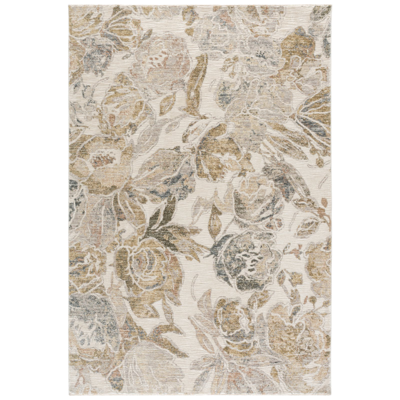Tapis floral Bloom 724 Performance, Rectangle 4' x 6'