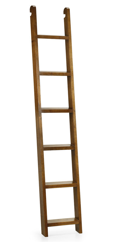 Guildhall 200 cm H x 35 cm W Solid Wood Ladder Bookcase
