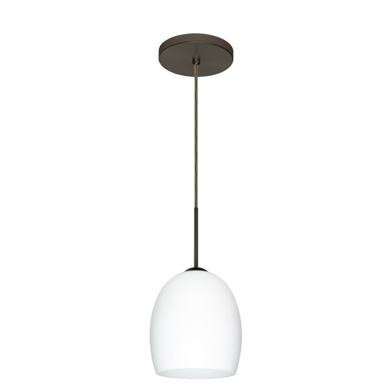 Lucia 1 - Light Single Pendant, Bronze, Opal Matte, LED