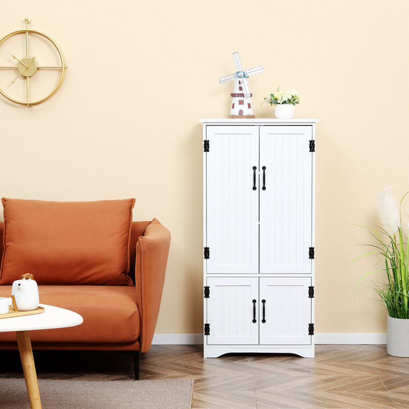 48.5" Farmhouse Kitchen Pantry, Floor Storage Cabinet