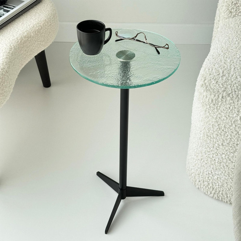 Siyan End Table, Transparent, Black