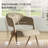Upholstered Dining Chair Metal ArmChair With Backrest-880405875