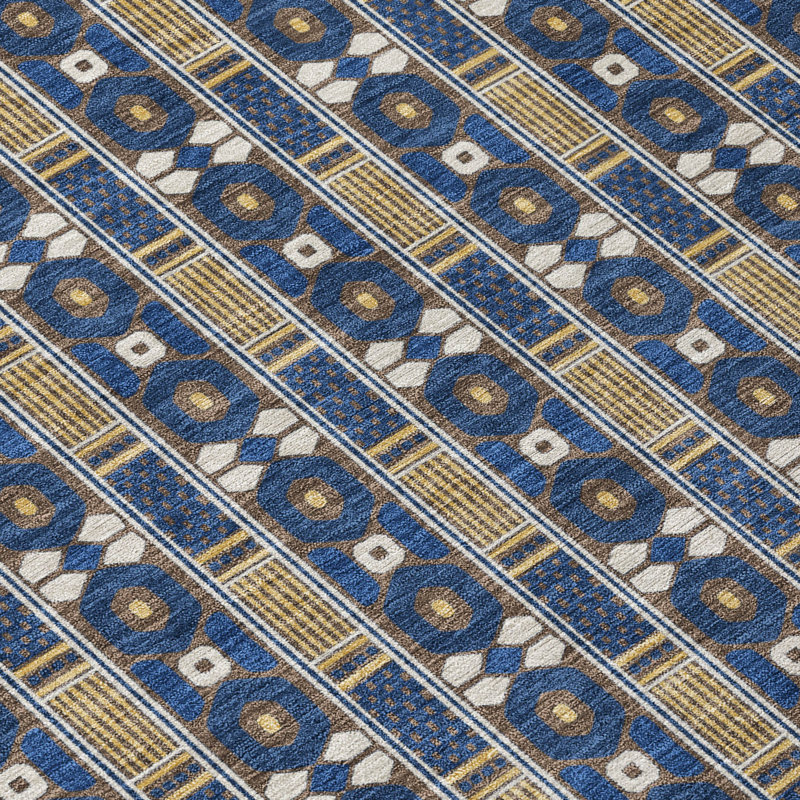 Tapis intérieur / extérieur lavable à la machine Chantille ACN2860, Marine, 9 pi x 12 pi