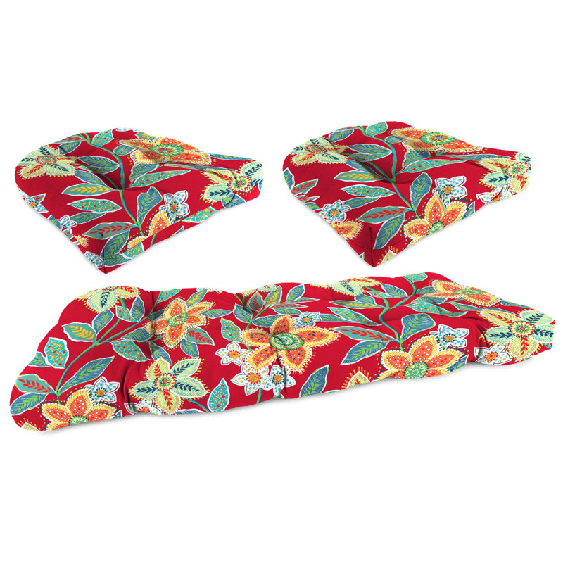 Outdoor Wicker Cushion Set for Bench and 2 Seats, Halsey Shadow