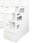 Lit mezzanine simple au-dessus d'un lit double avec escalier - Blanc, ensemble de rangement attrayant-1655205377
