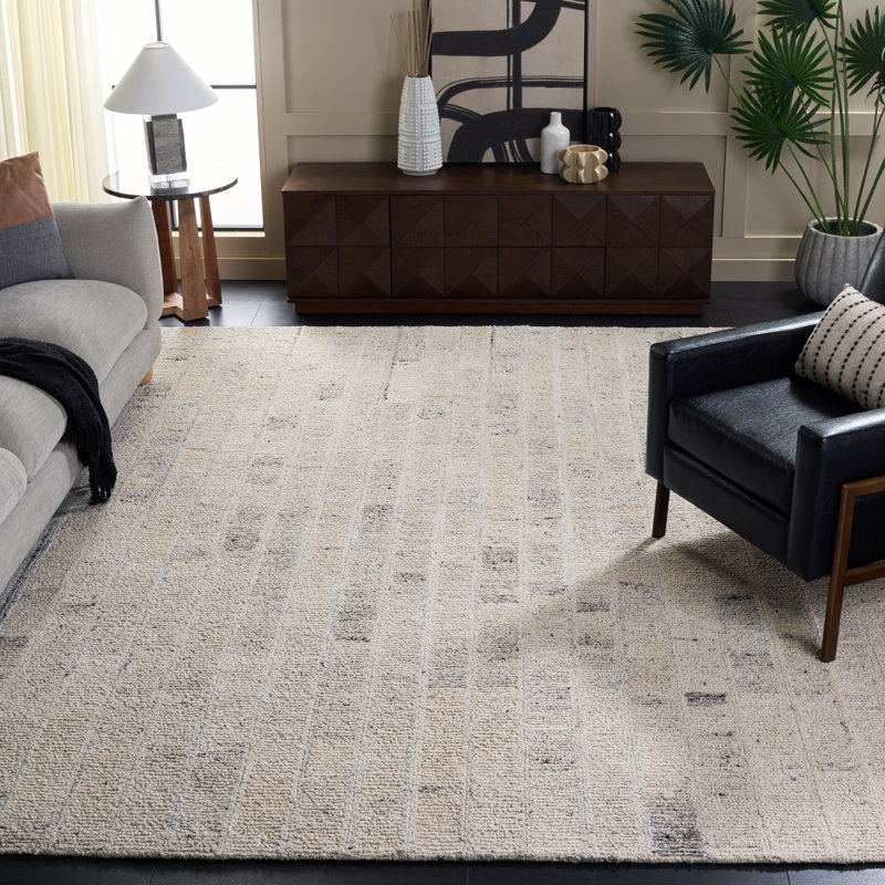Harvest 108 Hand Tufted Wool Pile Striped Rug, Rectangle 8' x 10'