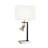 Limy 2Pc Table Lamp Set, White Shade, Chrome And Black Frame, 29 Inch