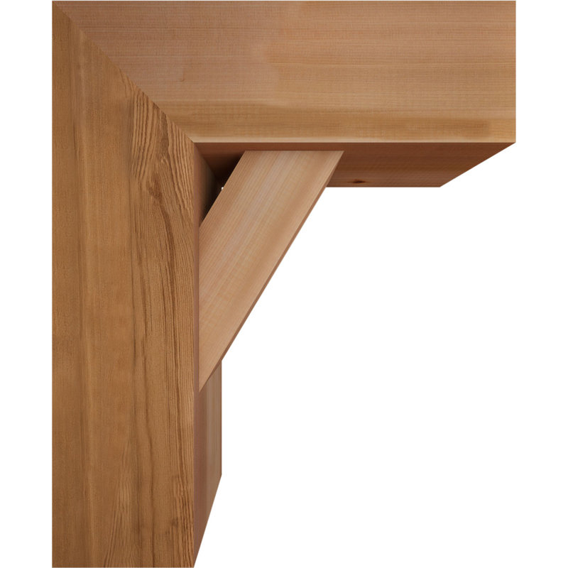 Traditional Block Bracket w/ Offset Brace, 22 x 18, 7 1/2"W Western Red Cedar (Smooth)