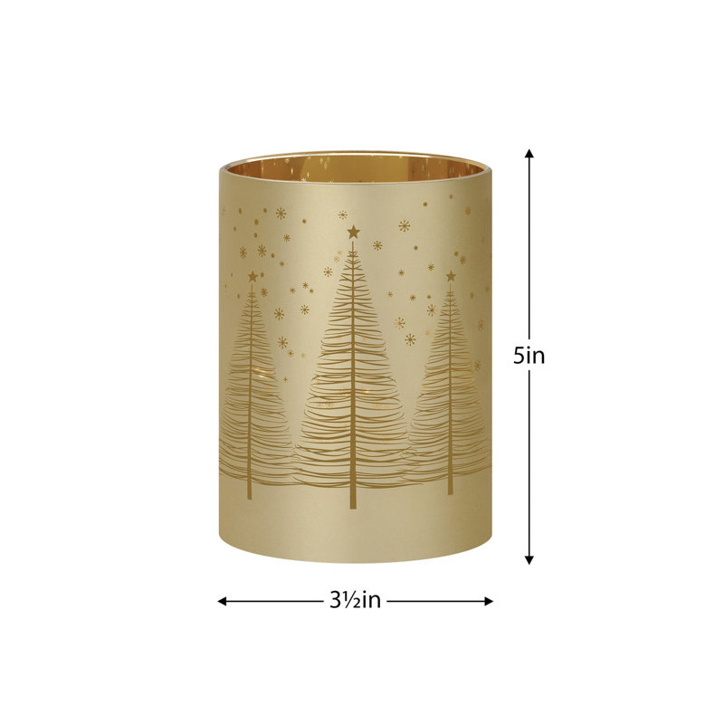 Guirlande de lumières dorées en verre doré (5 pouces), H 5 po x l 3,5 po x P 3,5 po