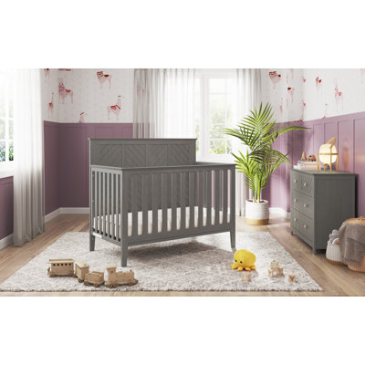  Child Craft Atwood 3-Piece Nursery Set | 4-in-1 Convertible Crib, Dresser and Changing Table Topper