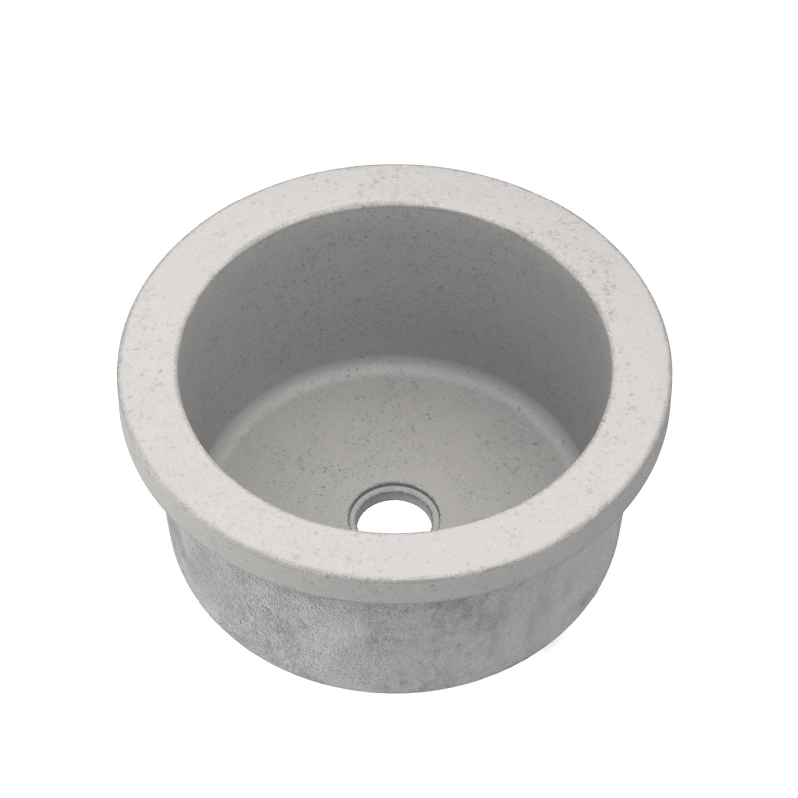 Malibu NativeStone Concrete 14" Round Dual Mount Bar Sink, Ash