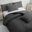 Soft Touch Reversible Duvet Cover  with Secure Zipper & Corner Ties-125361240-121763392