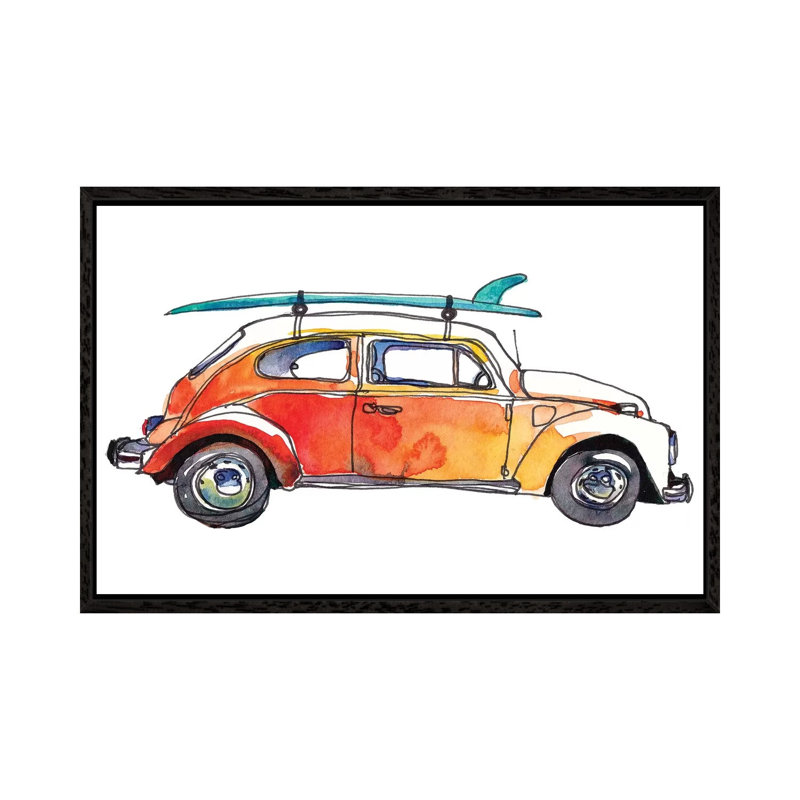 Surf Car V by Paul McCreery - Gallery-Wrapped Canvas Giclée on Canvas, 66.04 cm H x 45.72 cm W, Black Floater Frame