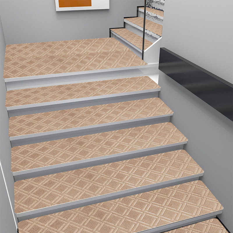 Tapis d'escalier antidérapant de grande taille 15 pièces pour escalier en bois 7,4 po x 21,6 po