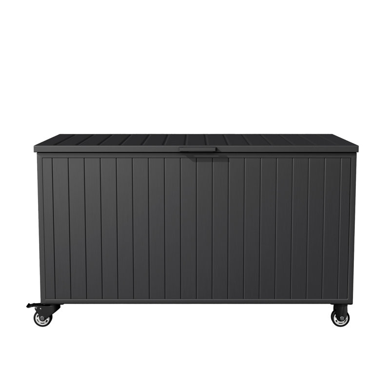 Boîte de rangement pour l'extérieur 150 gallons, 150 gallons, Noir