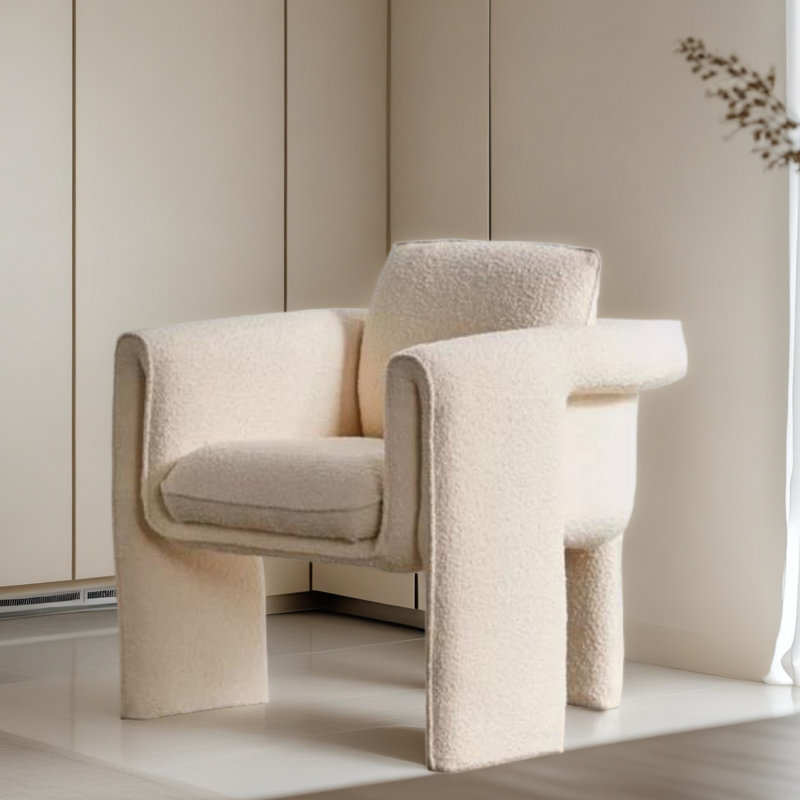 Comfortable Single Leisure Chair., White