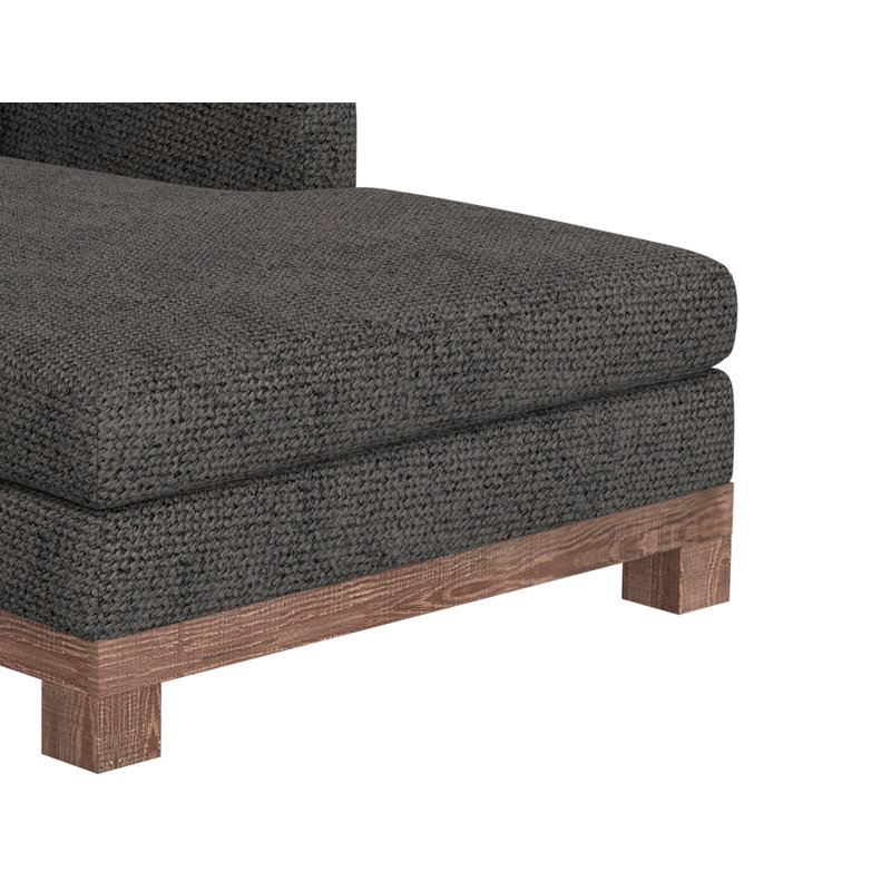Wooden Frame & Base, Sectional, Iron Grey, Right Hand Facing