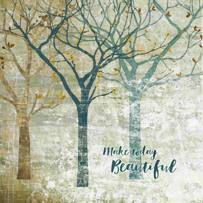 " Teal Trees Beautiful " Painting Print