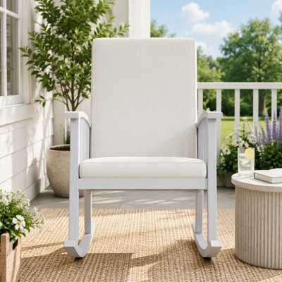 Acacia Wood Patio Rocking Chair